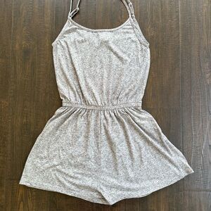 H&M Gray One Piece Romper with Elastic Waist